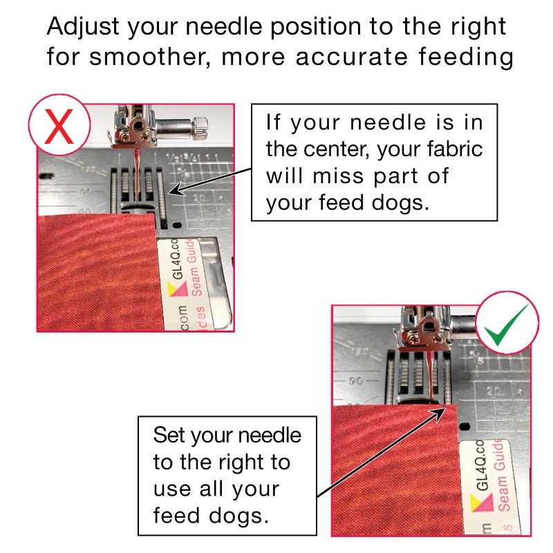 Guidelines4quilting 6-Pack Seam Guides - Peel-and-Stick, Removable Adhesive Leaves No Residue. Accurate Fabric Guide for Sewing. Perfect Height for Double-Layered Fabric. Fits All Sewing Machines - Image 3